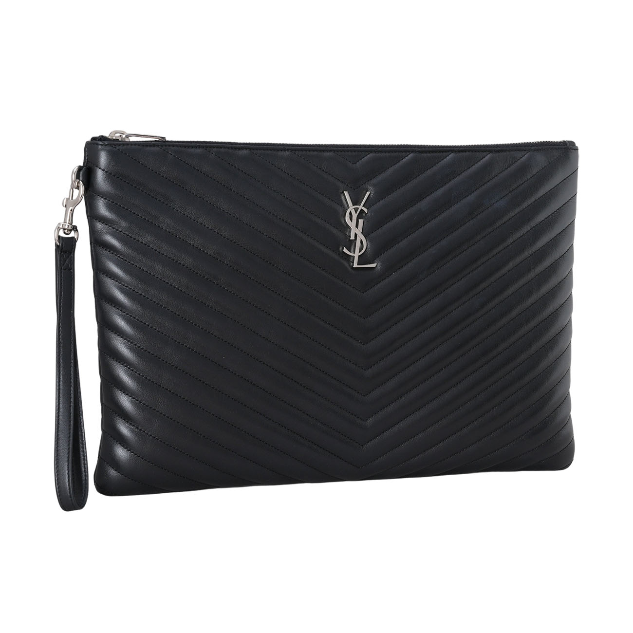 YVES SAINT LAURENT(USED)생로랑 모노그램 쉐브론 클러치
